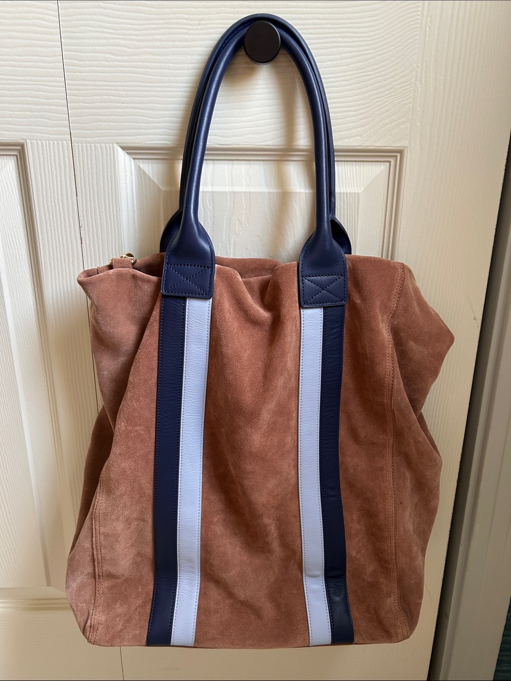 Vineyard Vines Tote computer women’s bag suede, leather handles